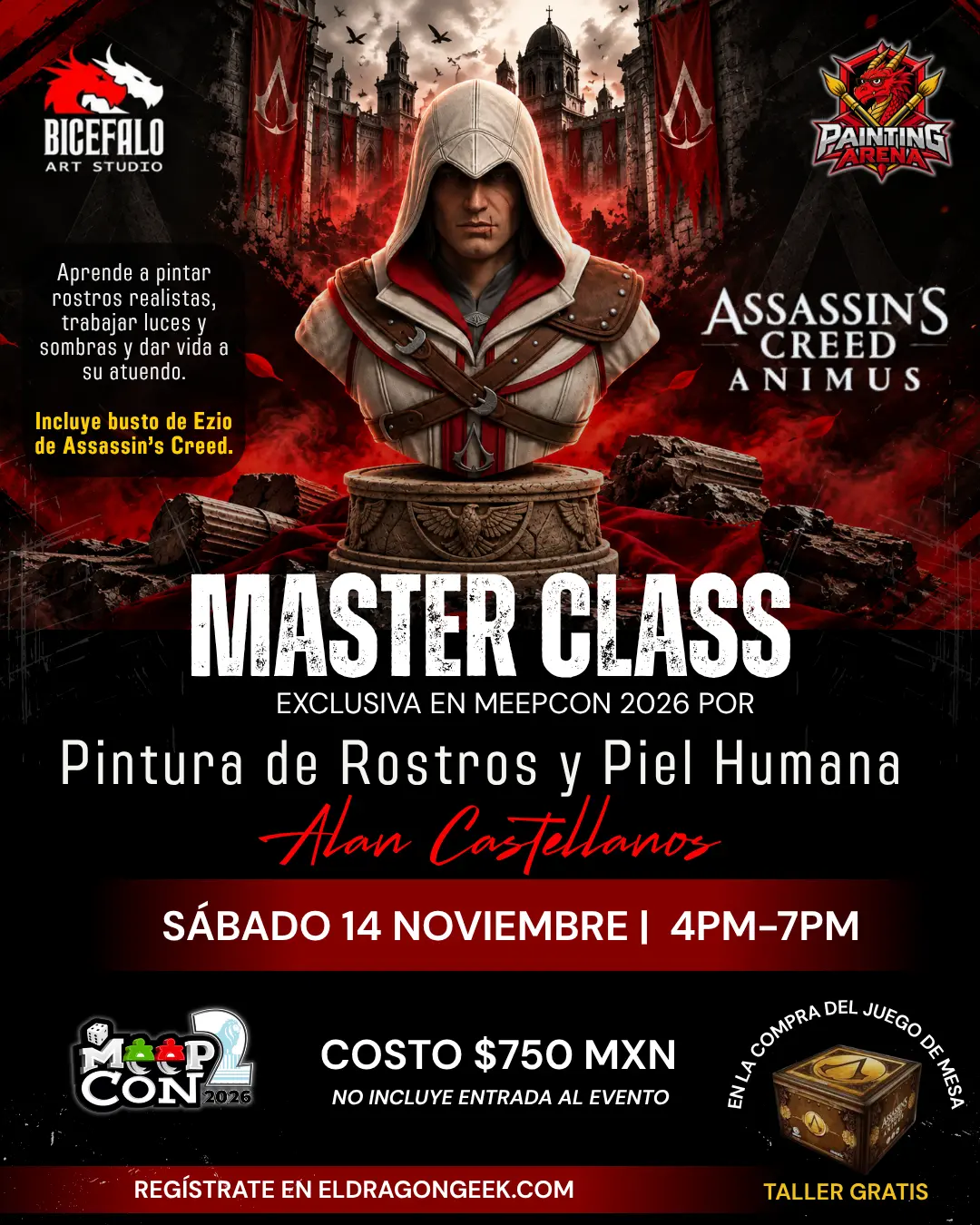 MeepCon 2026: Master Class de rostros con Alan Castellanos